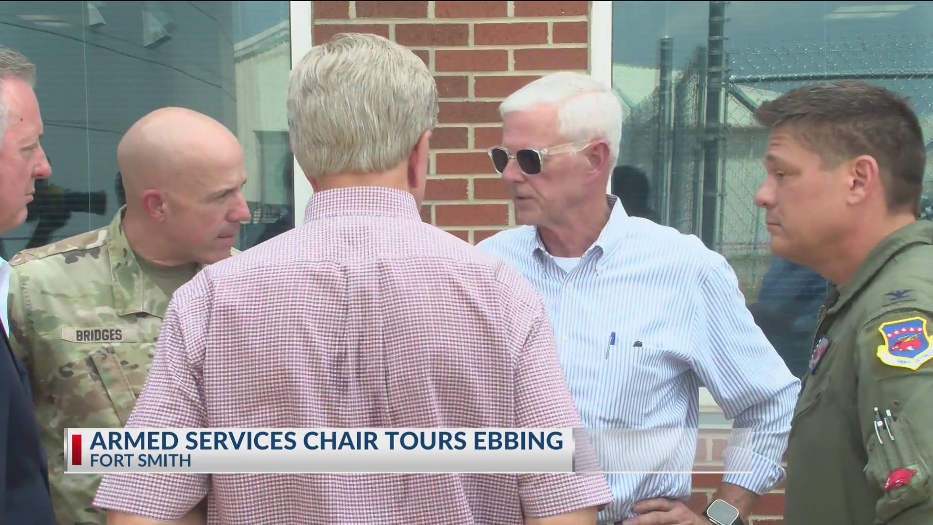Armed Services chair tours Ebbing Airbase in Fort Smith