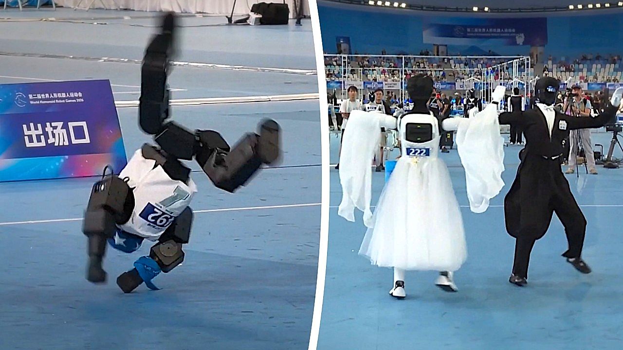 Humanoid robots show off breakdance moves at World Humanoid Robot Games