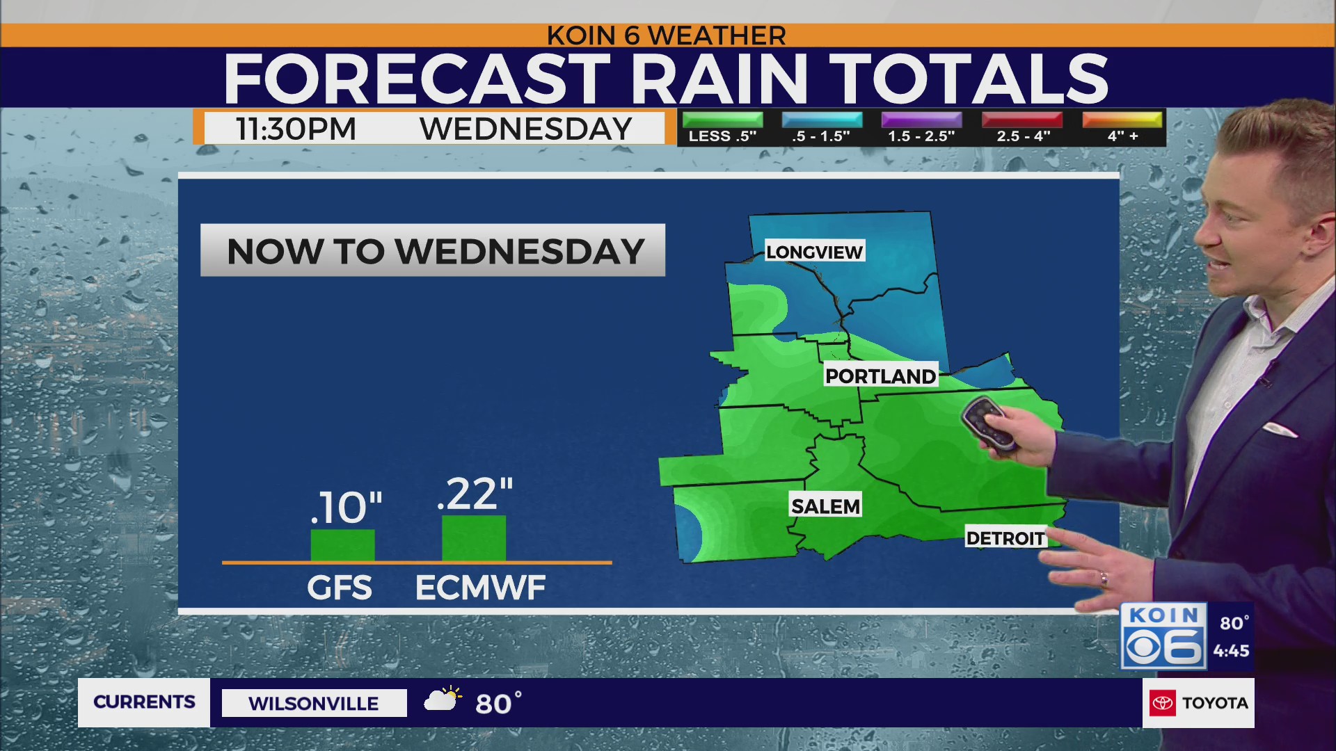 Wet weather potential increases around Portland
