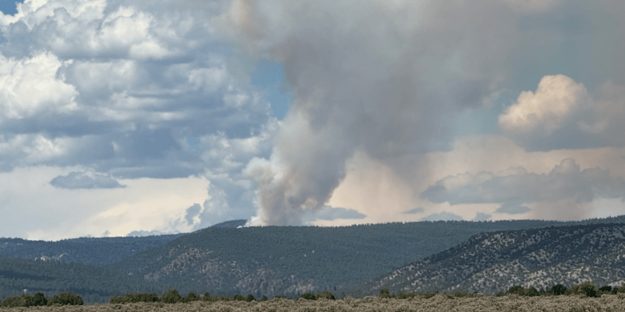 Mogote Ridge fire burns in Rio Arriba County