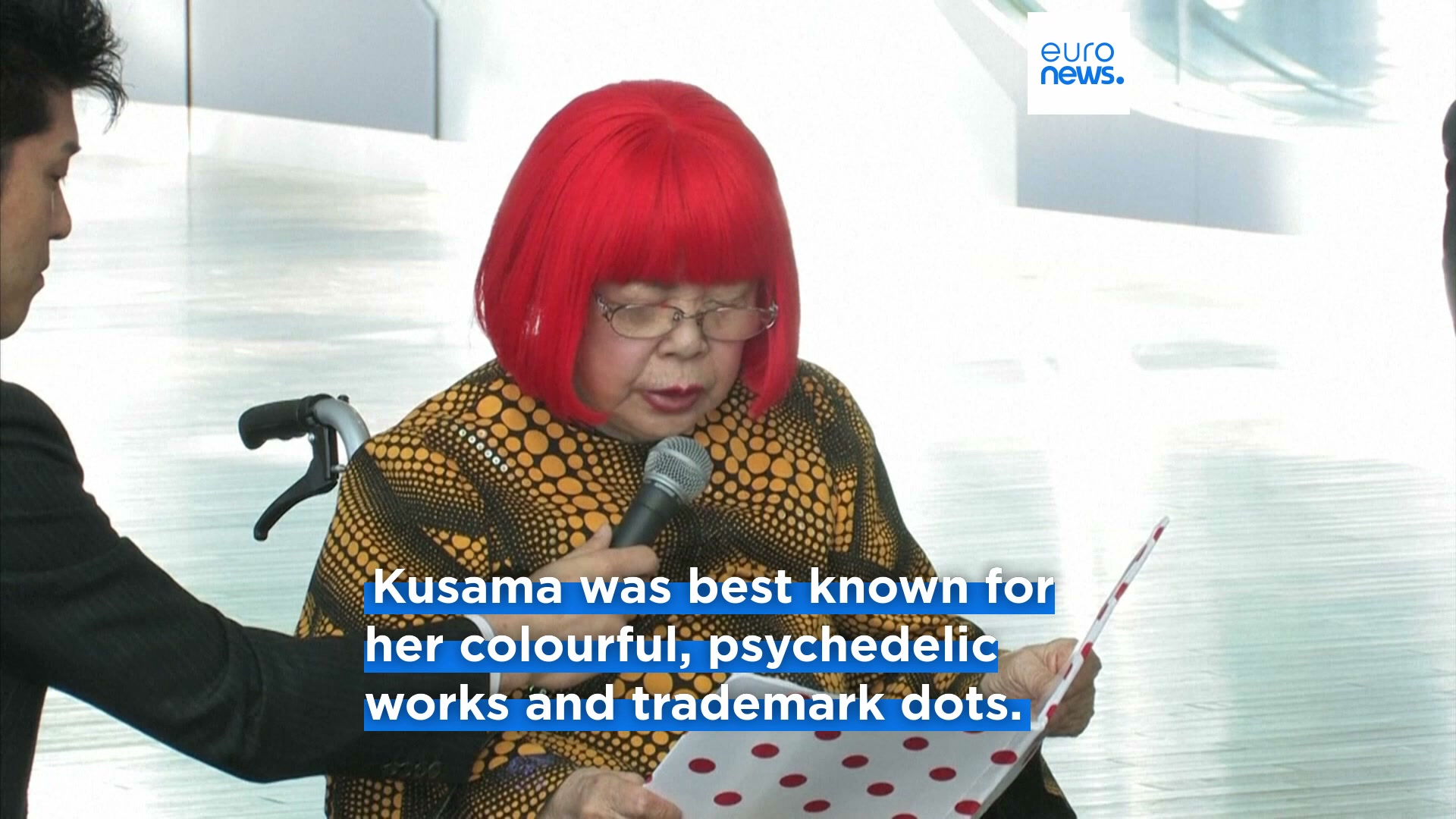 Japanese avant-garde artist Yayoi Kusama, famed for her polka dots ...