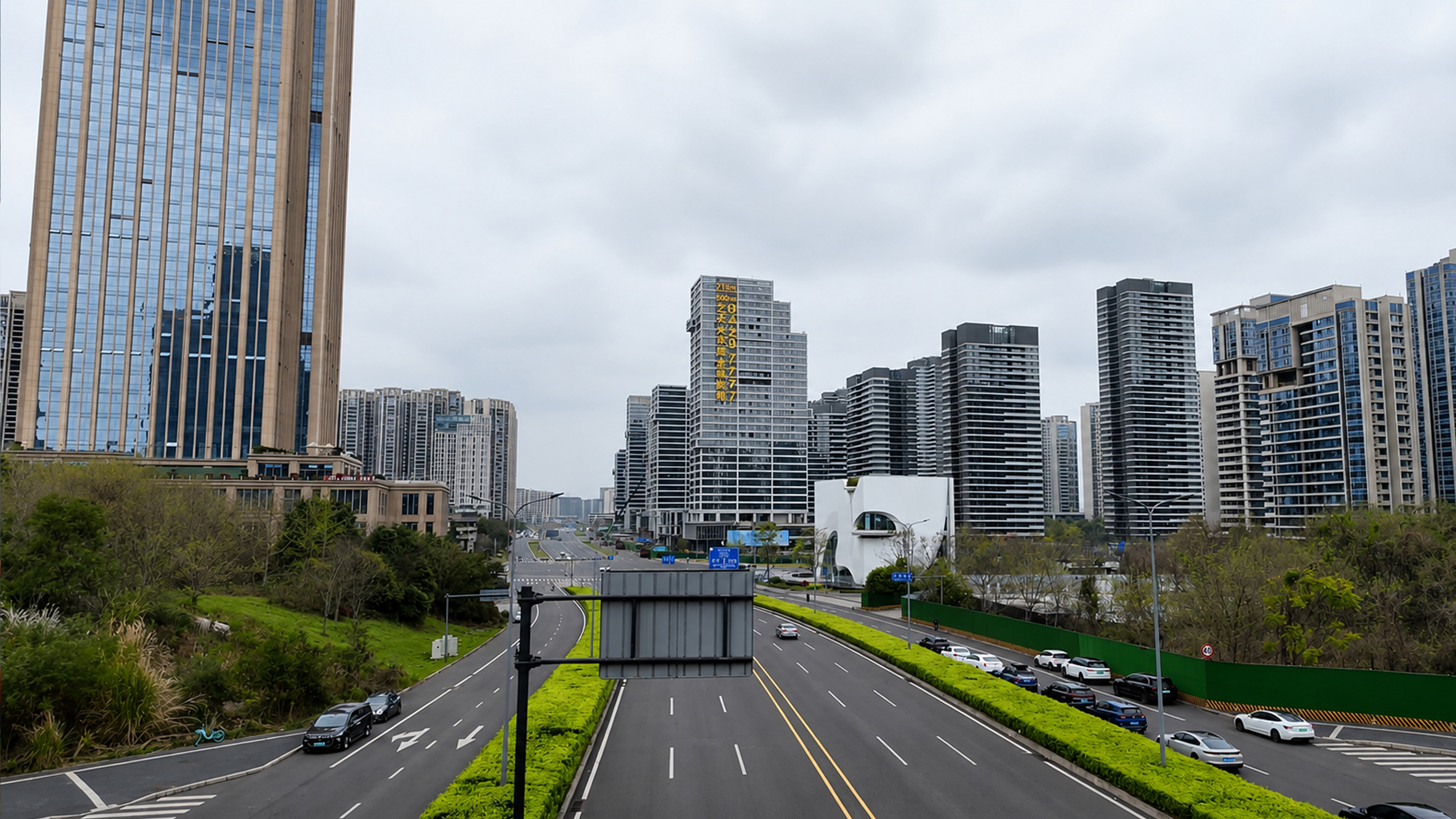 Wide roads and towering buildings define China’s new cityscape