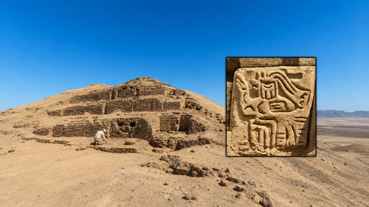 3,500 BC ceremonial architecture found beneath a Moche pyramid in Peru