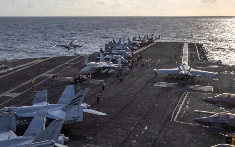 Sailors onboard the USS Abraham Lincoln have not stepped on dry land this year - Reuters