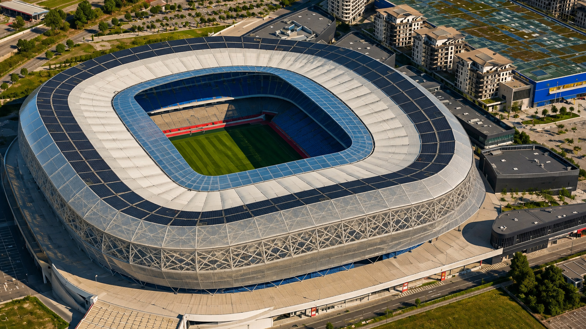 La Allianz Riviera de Niza vista desde el cielo
