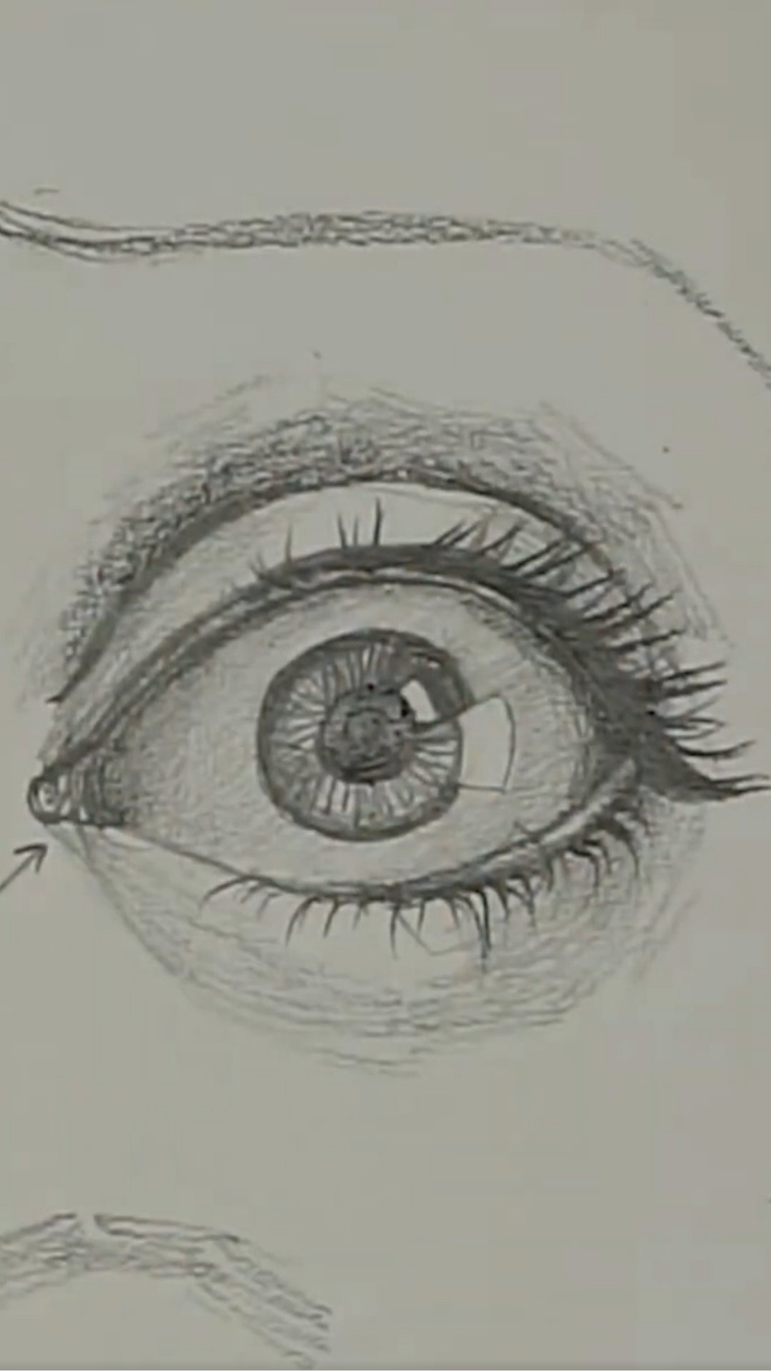 Drawing fear through realistic eye expressions