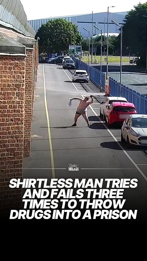 Man tries three times to throw a parcel of drugs into a prison