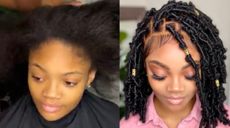 First butterfly locs wig installation made simple
