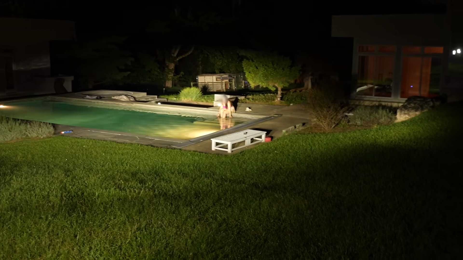 A random woman appeared in their pool late at night - and the camera ...
