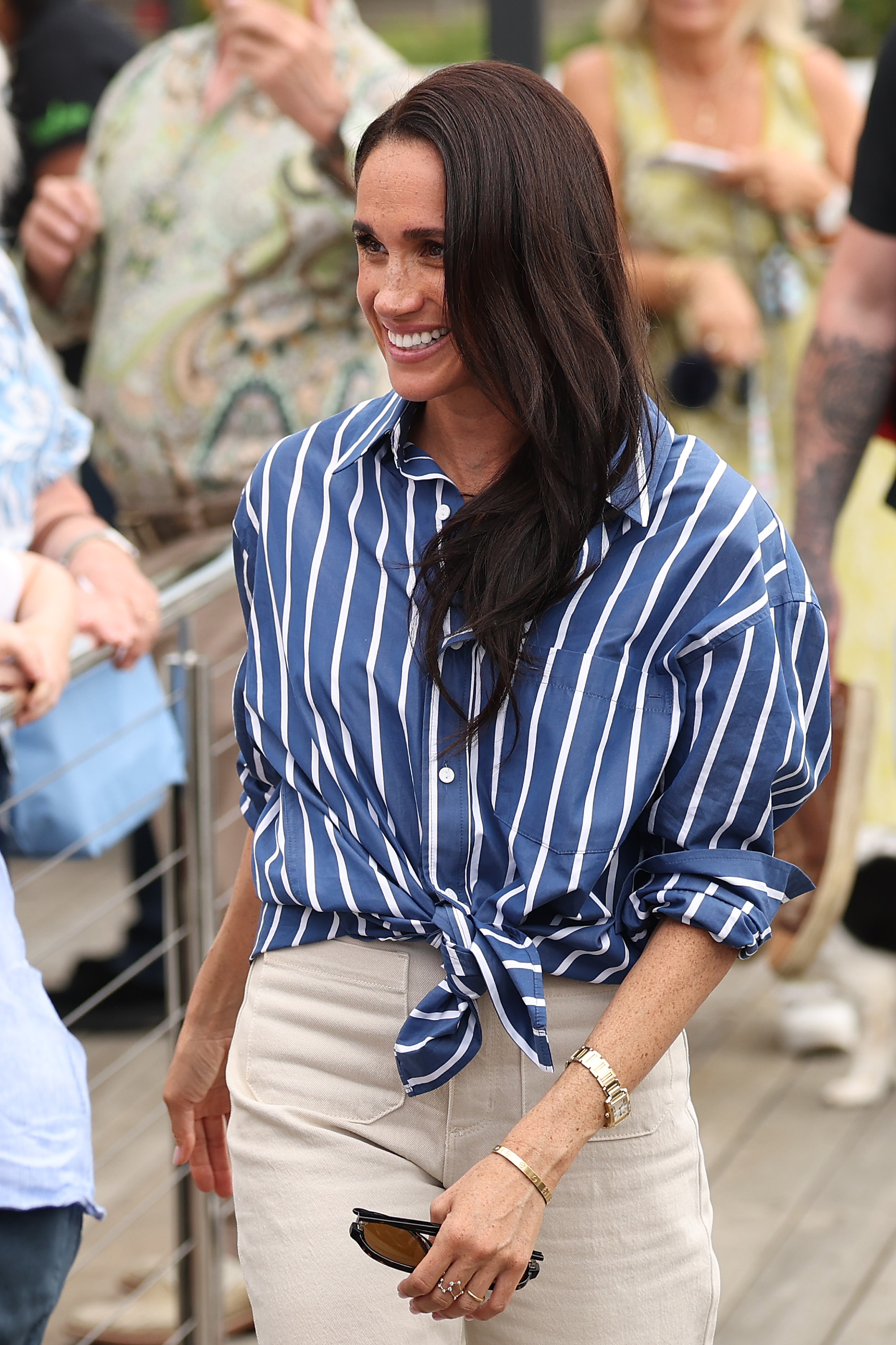 The Duchess of Sussex wears Diana's watch in April 2026. (Image credit: Getty Images)