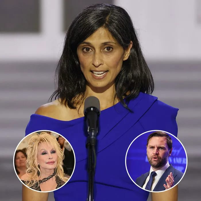 Social media calls Usha Vance 'shameful' for posting tribute to Dolly Parton despite her husband's opposing views: 'Your husband and his party are against everything she stood for'