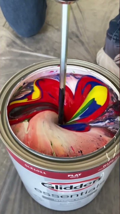 Paint mixes to beautiful solid color!