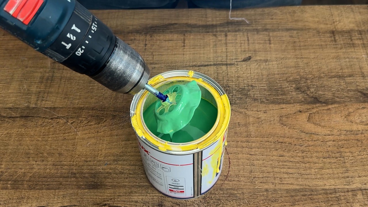 Paint mixing drill hack! #diy #clever #painting #trick