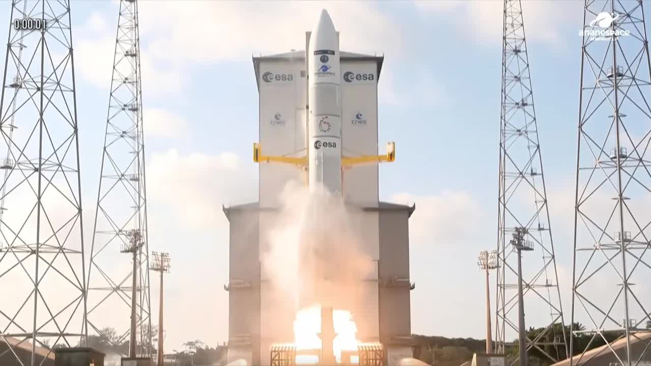 Ariane 6 rocket launches weather satellite in stunning blastoff