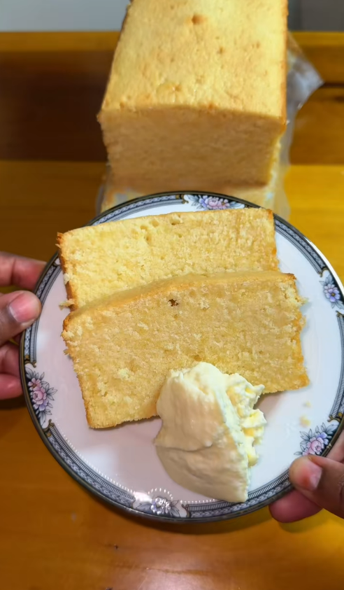 The perfect pound cake recipe with a soft bakery style texture