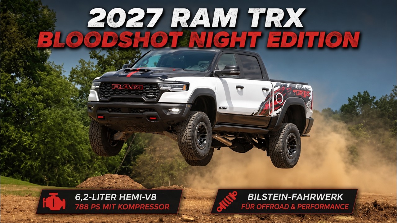 2027 Ram TRX Bloodshot Night Edition: 788 PS treffen Offroad-Power
