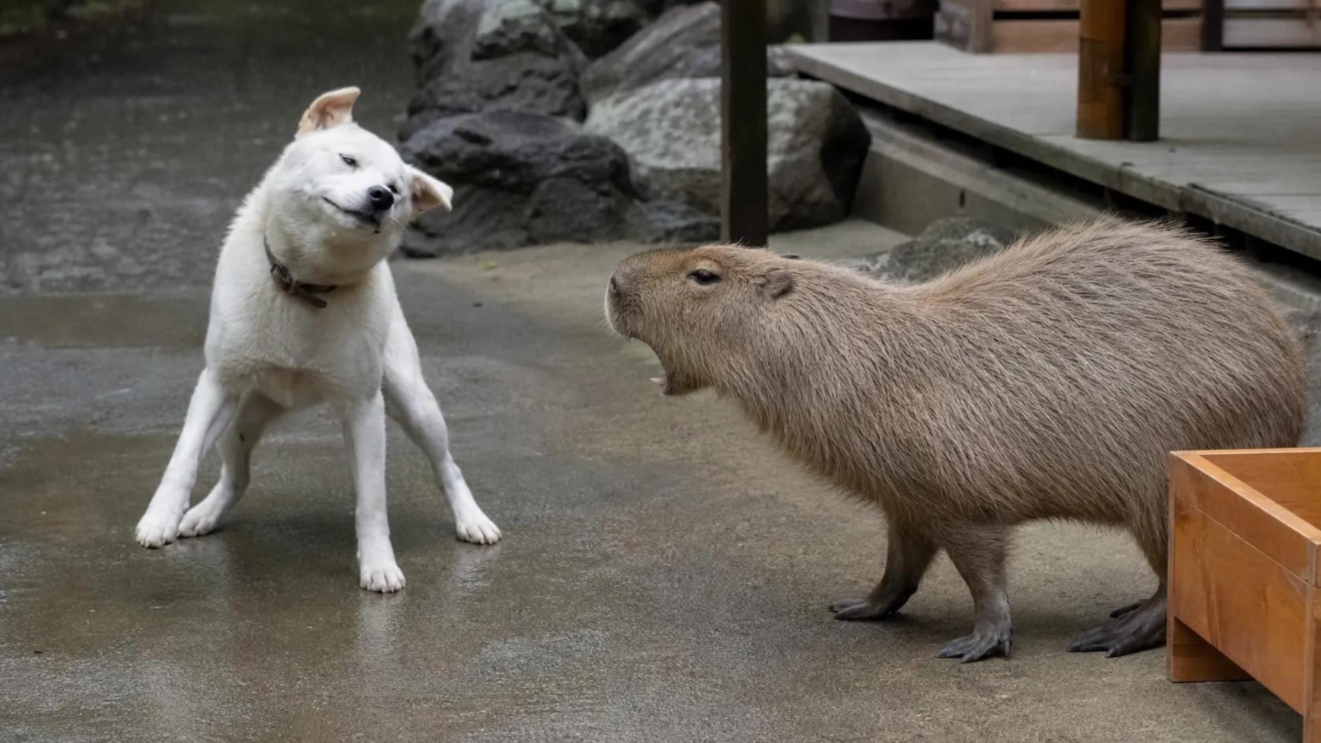 Dog unlocks uncanny capybara rizz ritual: Continuous head rubs trigger ...
