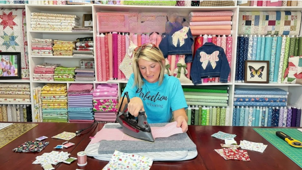 Simple pecan pie quilt block sewing tutorial