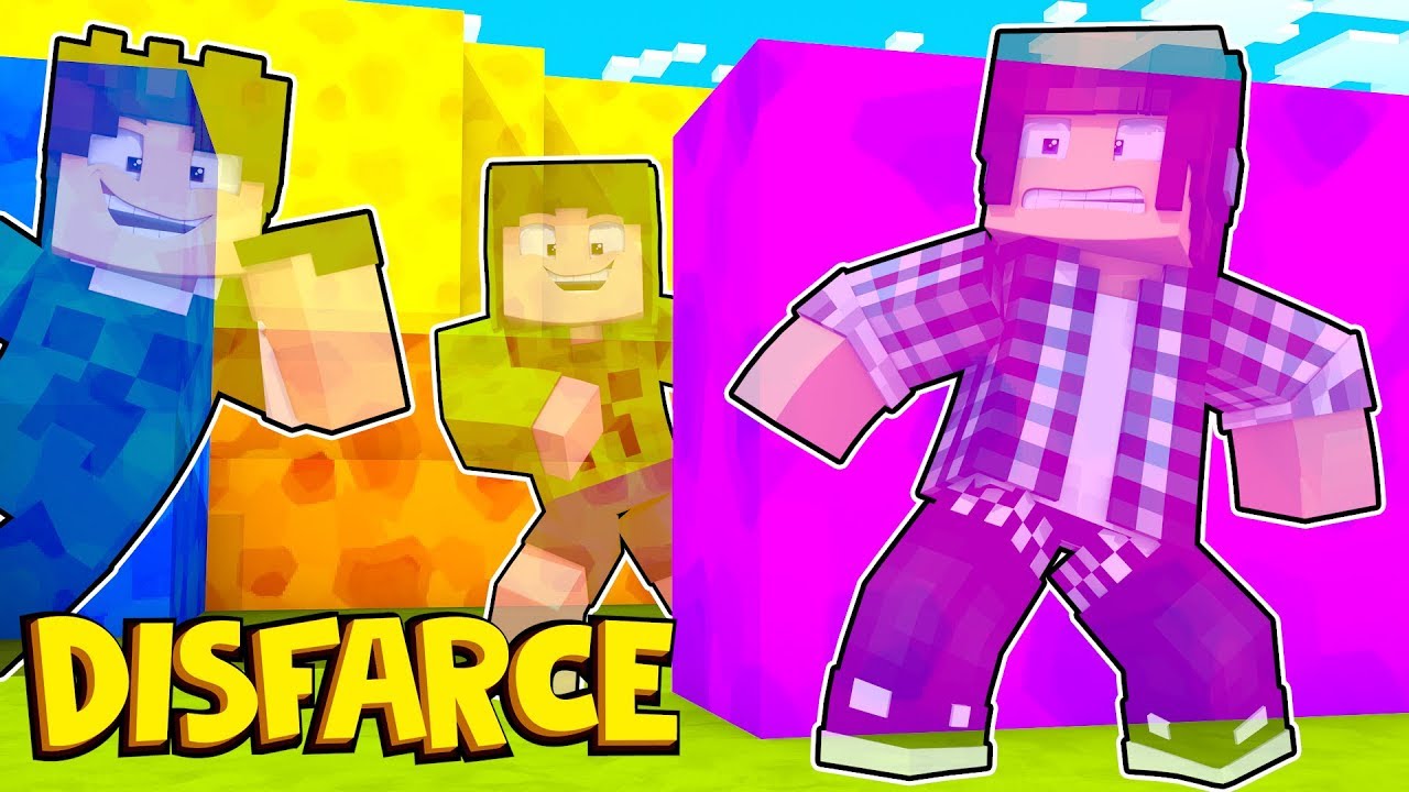 Esconde-esconde com disfarce todo mundo invisível! - Minecraft