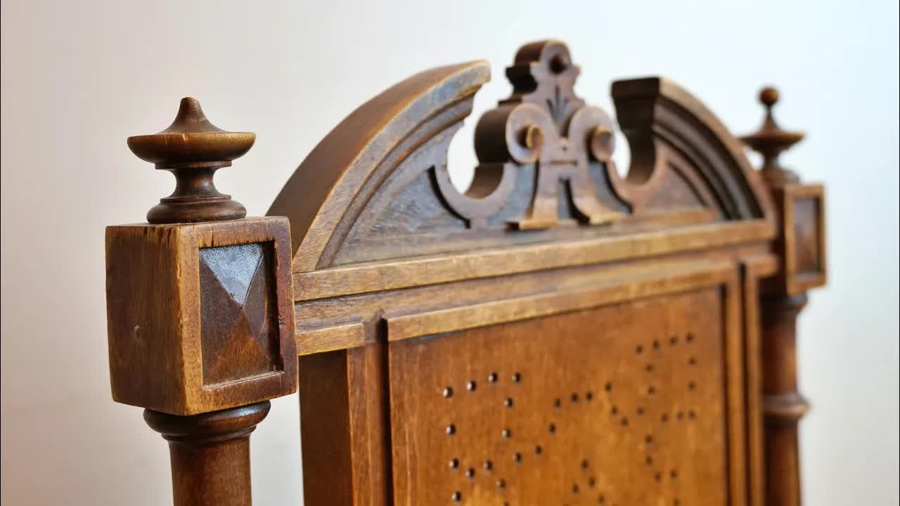 He used modern technology on this old chair - the restoration took an ...