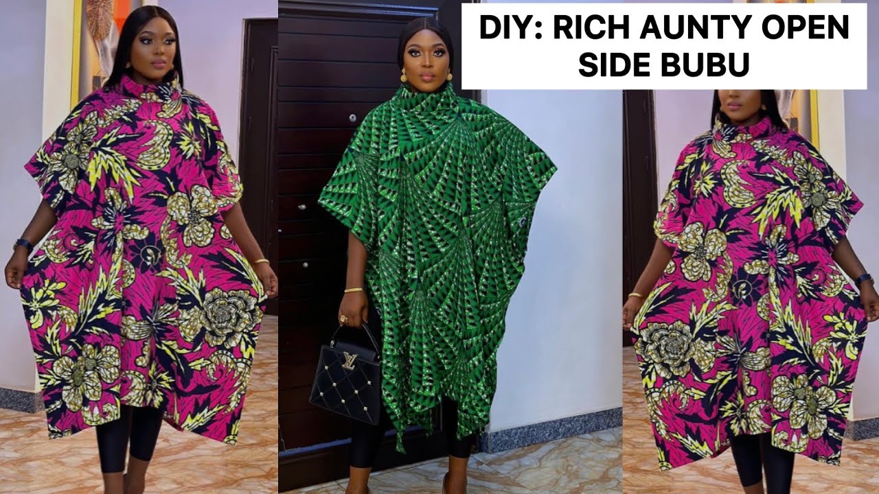 Easy turtle neck poncho cutting and sewing