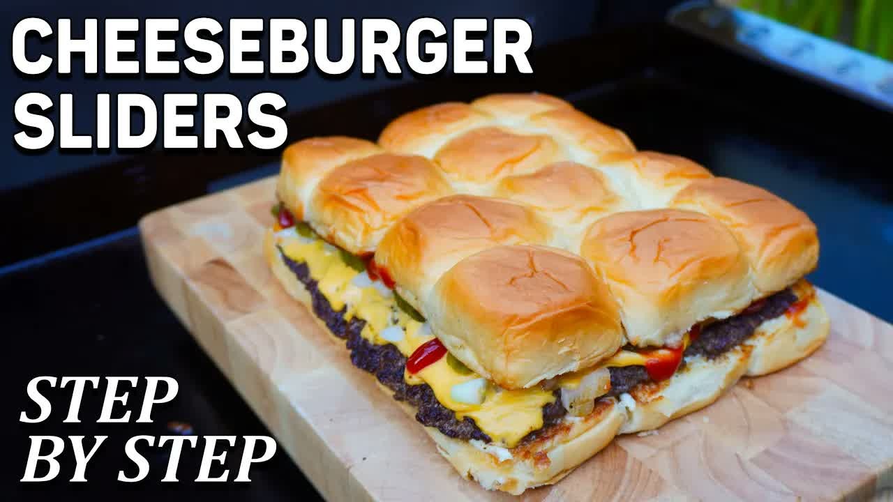 He made 12 cheeseburger sliders in about the time it takes to build one