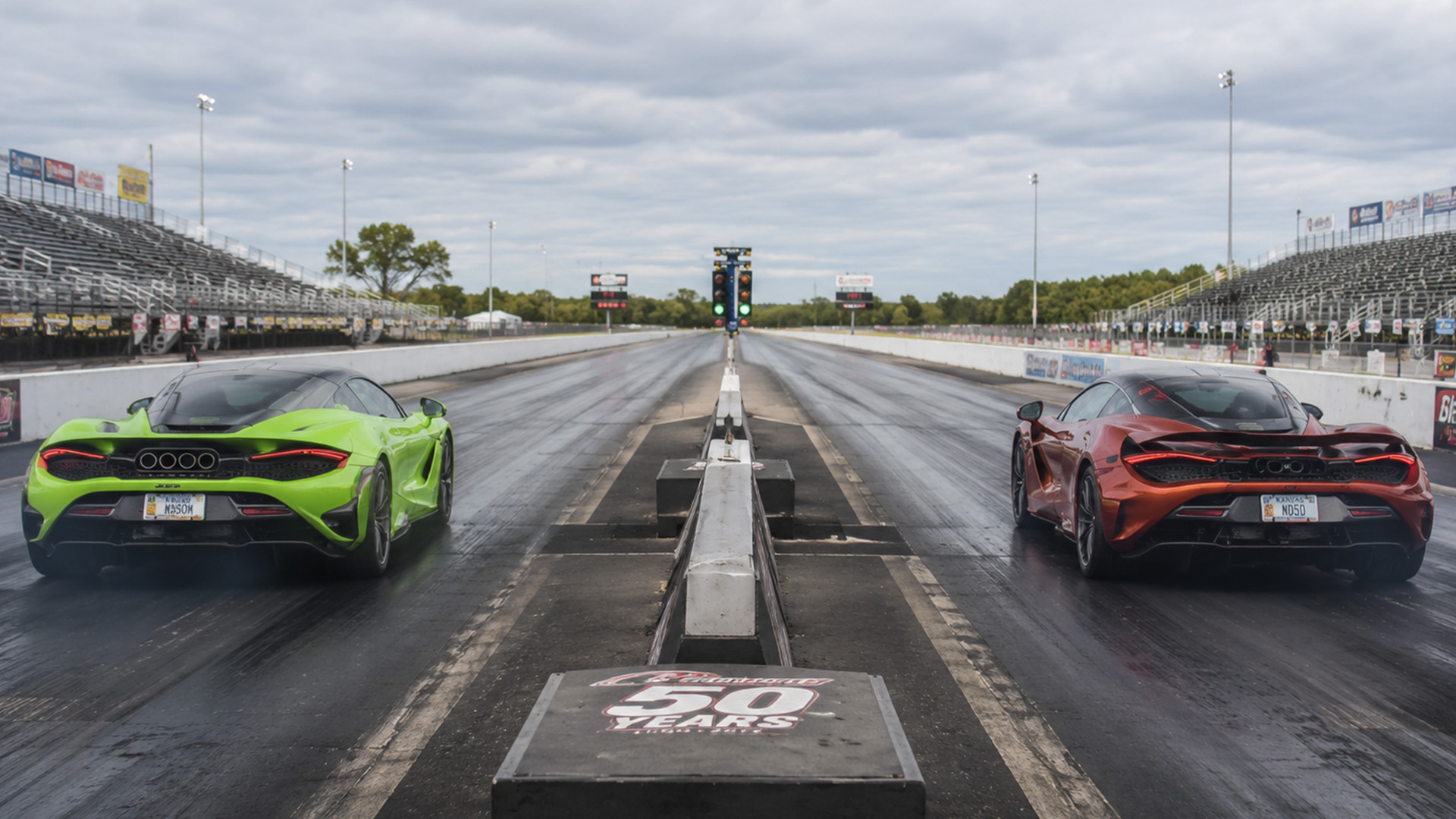 McLaren 765LT pulls ahead of the 720S in drag race