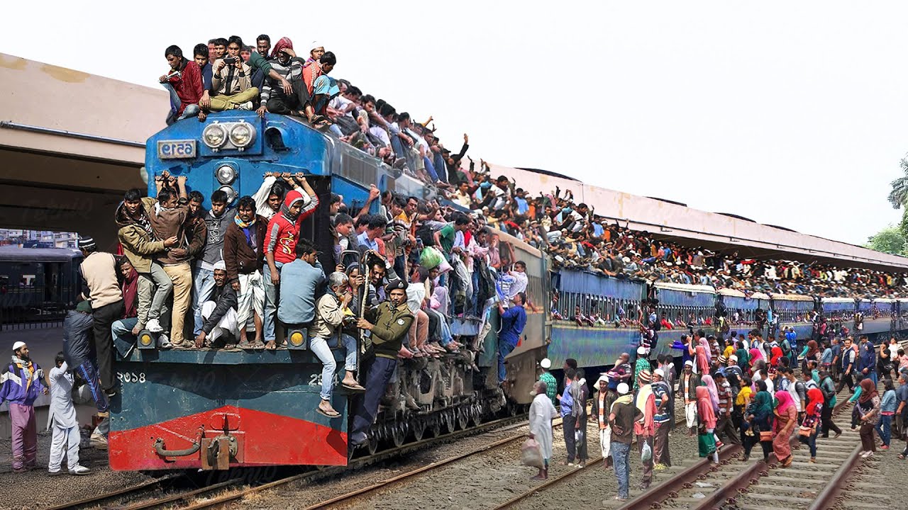What it’s like riding Bangladesh’s packed passenger trains