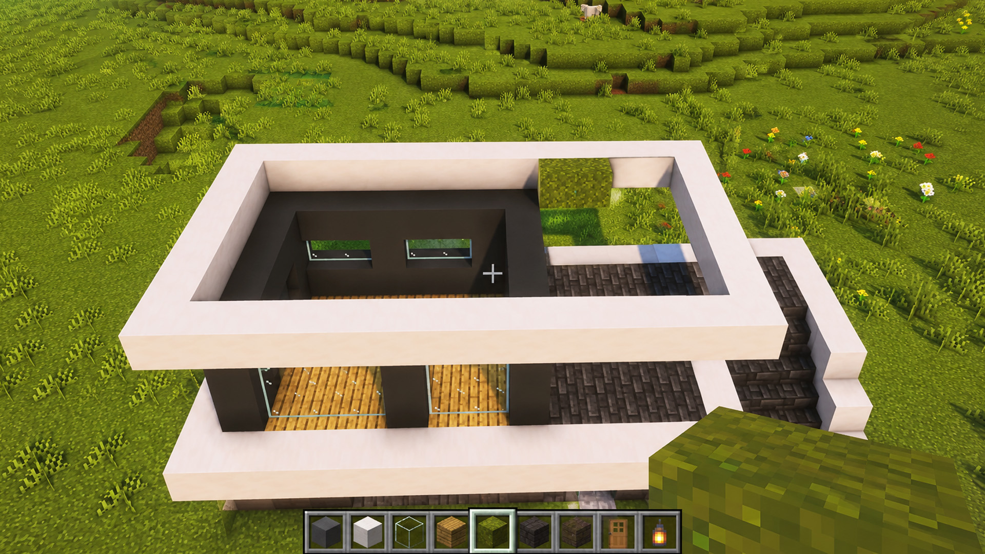 I built a simple modern house with open interiors