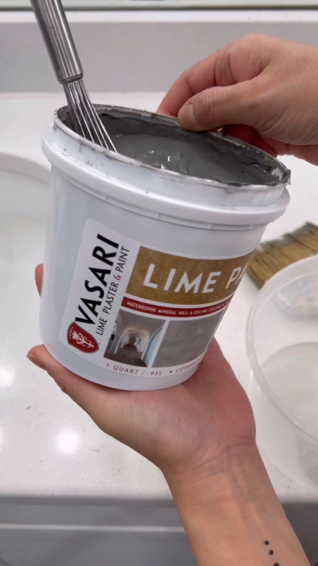 Lime wash painting transformation with stunning results