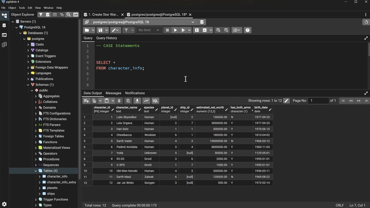 PostgreSQL case statements explained with simple examples