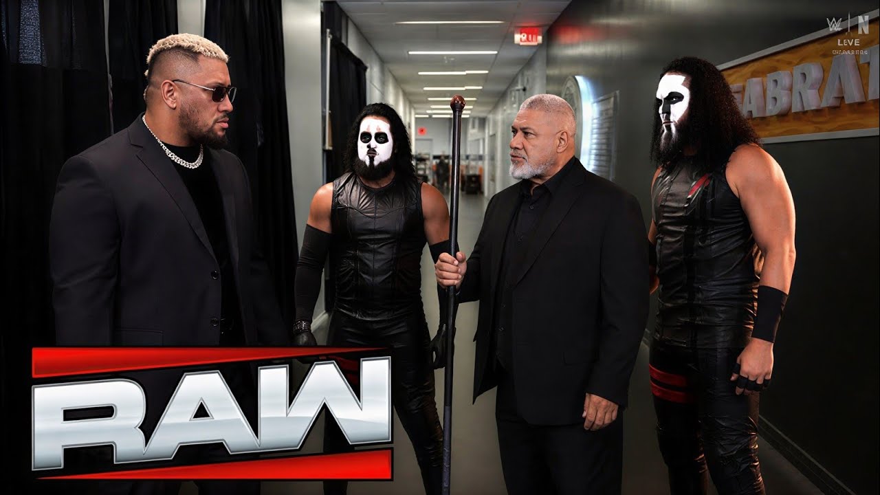 Solo Sikoa joins Haku and the MFT backstage against Roman Reigns on WWE Raw