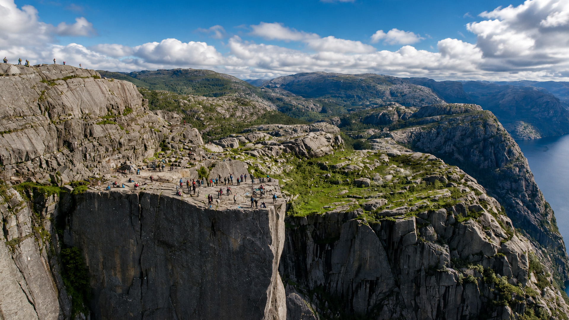 Would you climb this cliff without a railing?