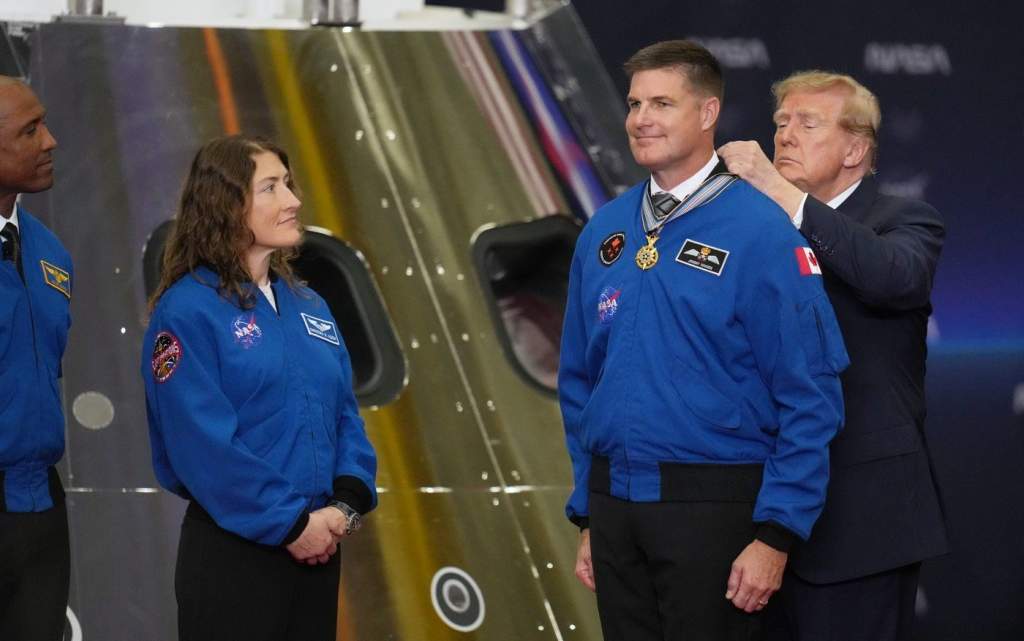 Trump awards Canadian Jeremy Hansen the Congressional Space Medal of Honor
