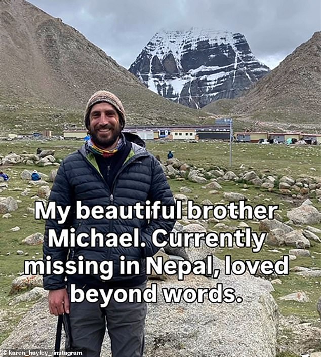 Michael Hayley was named by his sister Karen as one of those missing after a flash flood hit