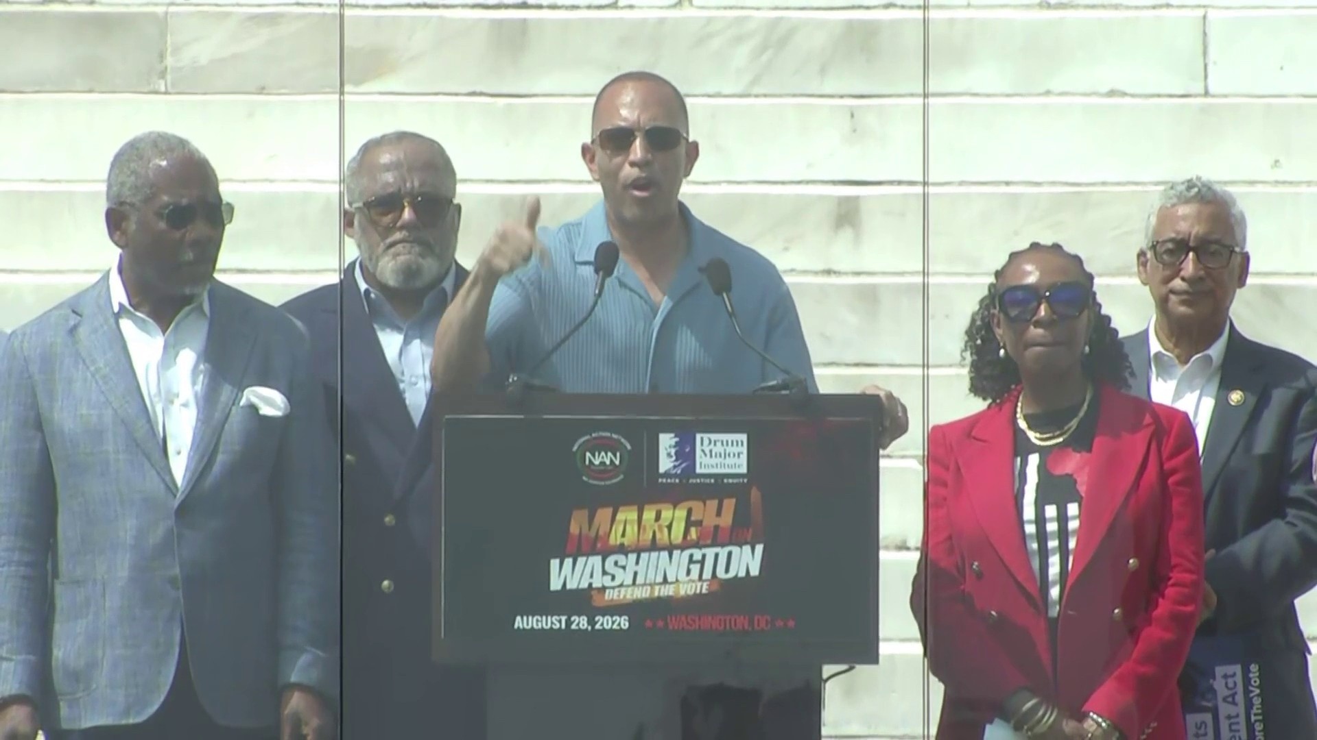 Rep. Hakeem Jeffries speaks at voting rights rally in DC