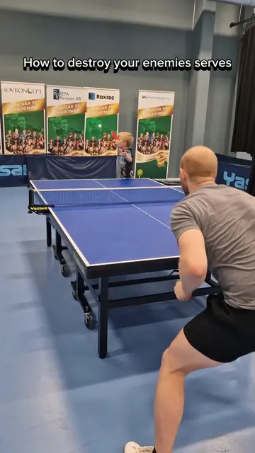 Table tennis serve return levels from basic to legend
