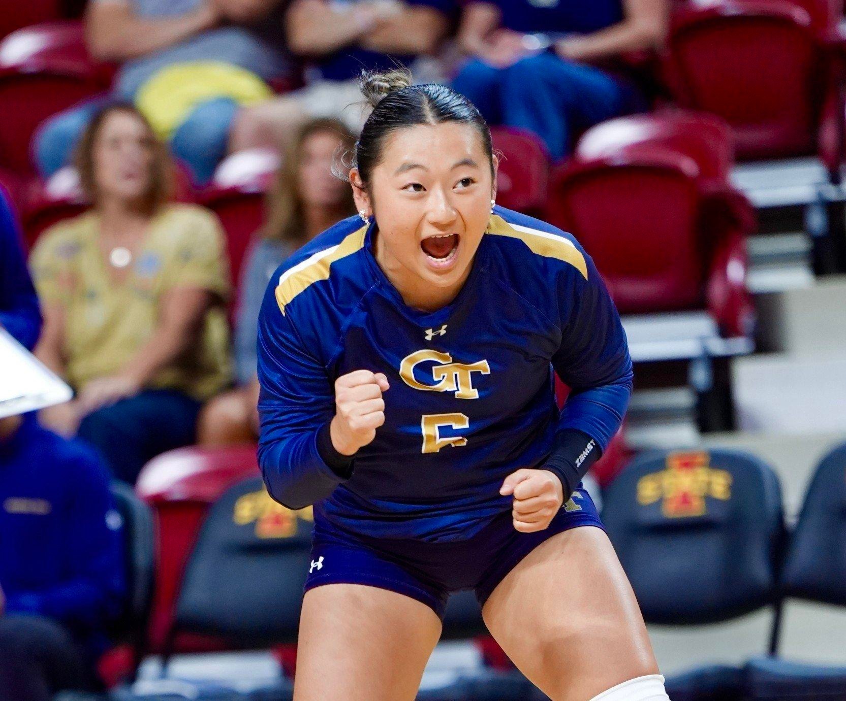 GT volleyball sweeps UNI 3-0 to start season