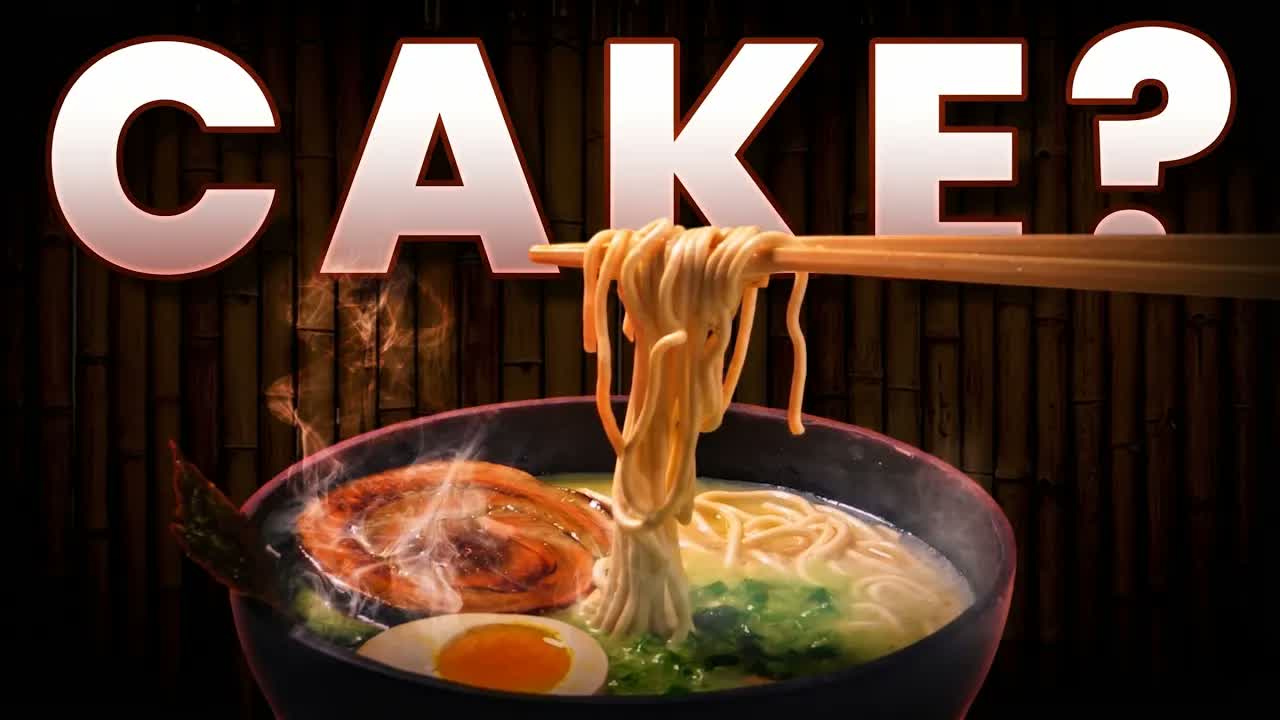 I spent 40 hours building a gravity-defying ramen cake