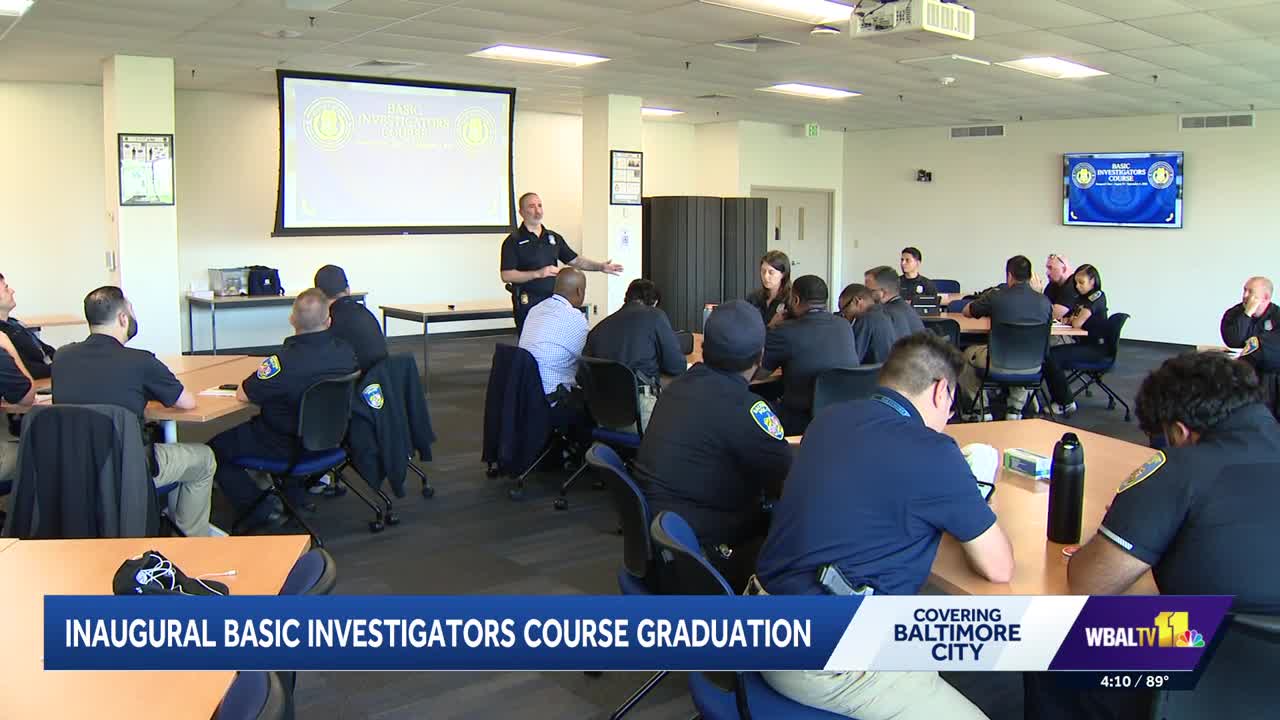 Baltimore police officers graduate new investigators course