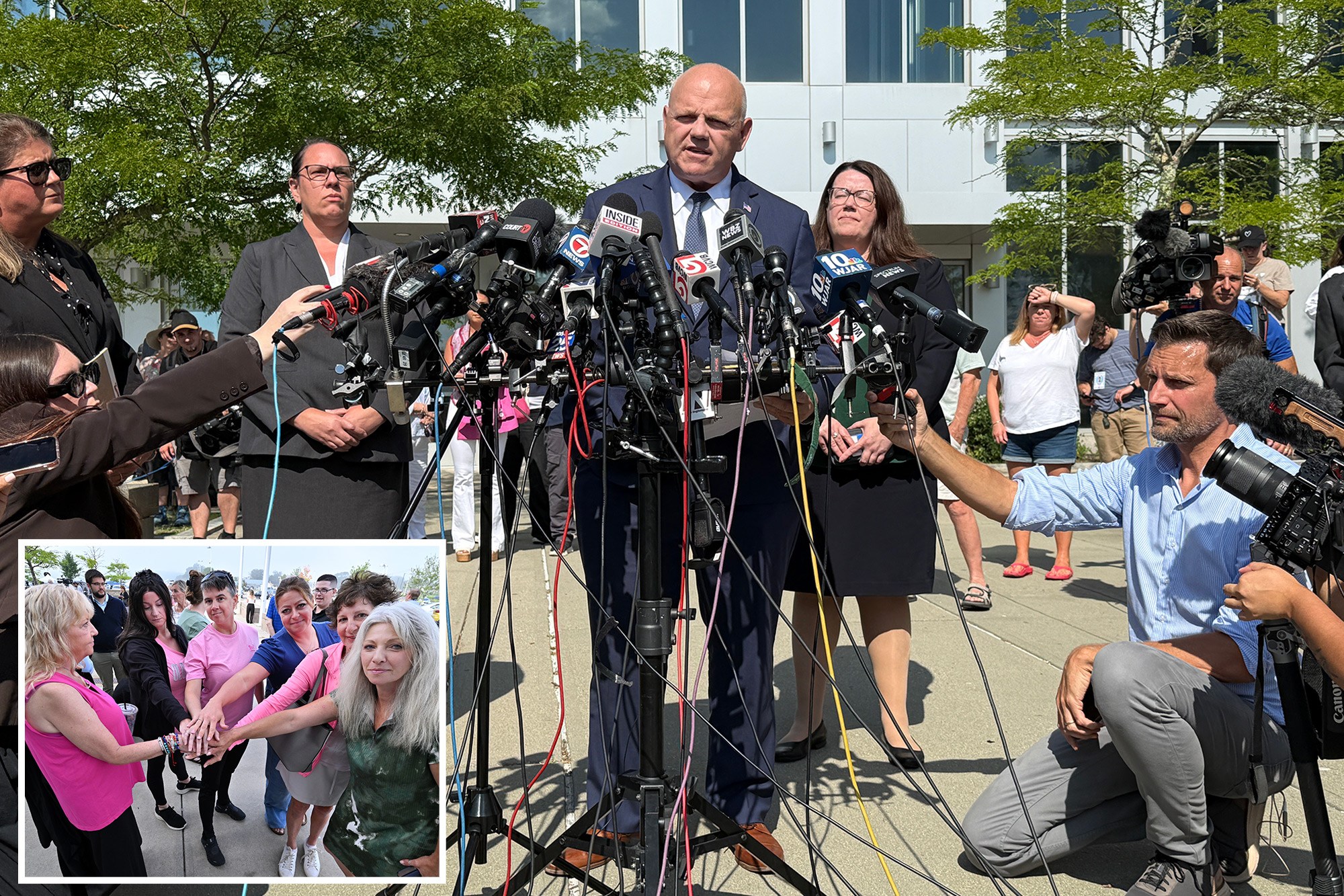 Lindsay Clancy supporters interrupt DA's post-trial press conference, chanting he's 'corrupt'
