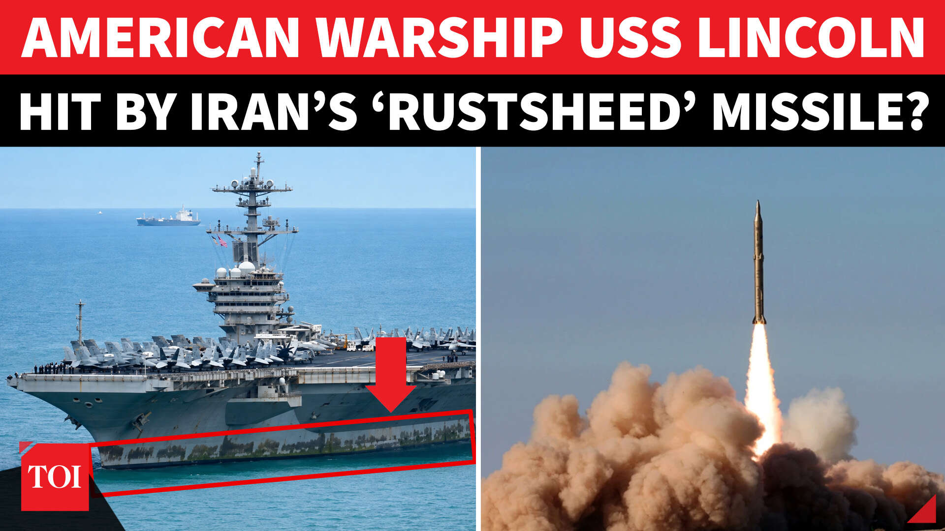 USS Lincoln 'hit' by Iran's 'Rustsheed' missile? Rusty warship fuels a ...