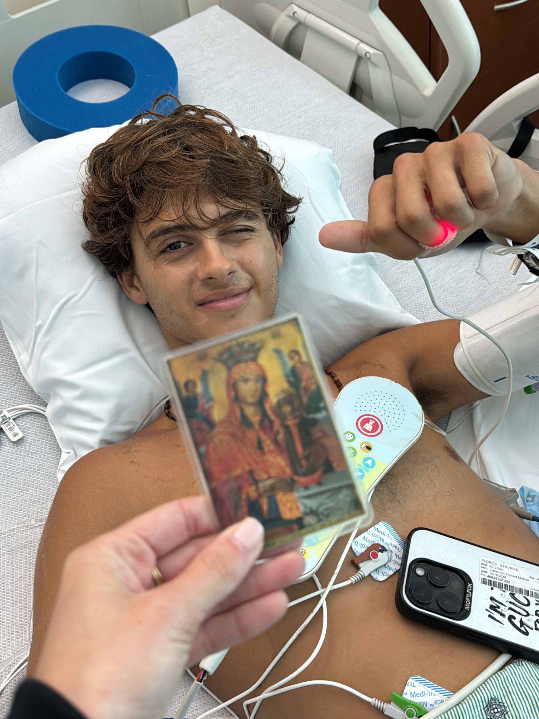 He regularly posts updates on social media as he recovers (Picture: Instagram/@stavrosflo)