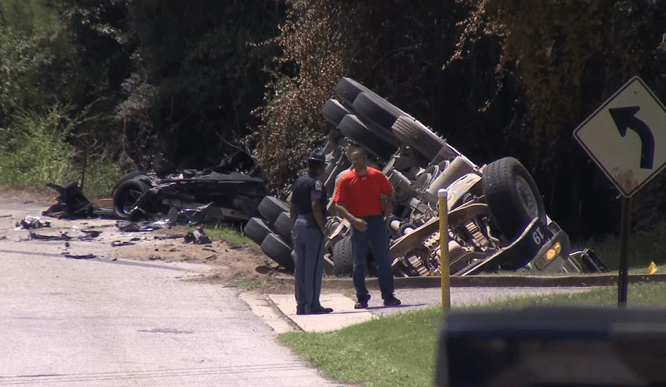 Father witnesses son's deadly car accident with cement truck in North Mobile County