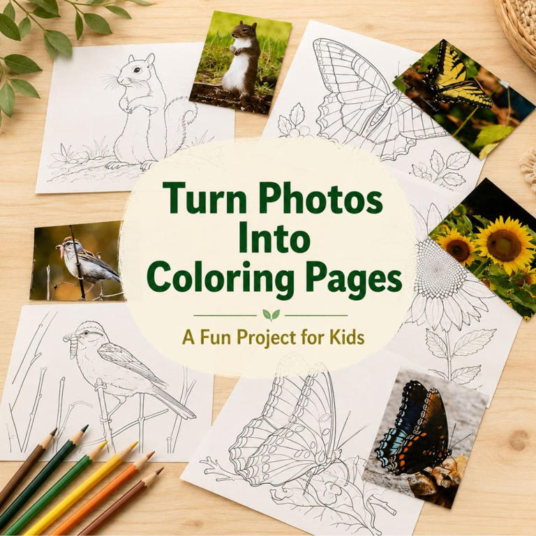 How to turn photos into coloring pages for kids