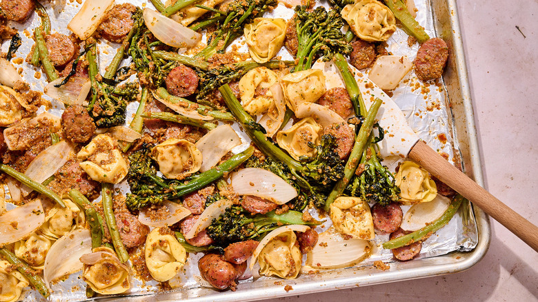 One-pan Italian sausage and tortellini oven bake recipe