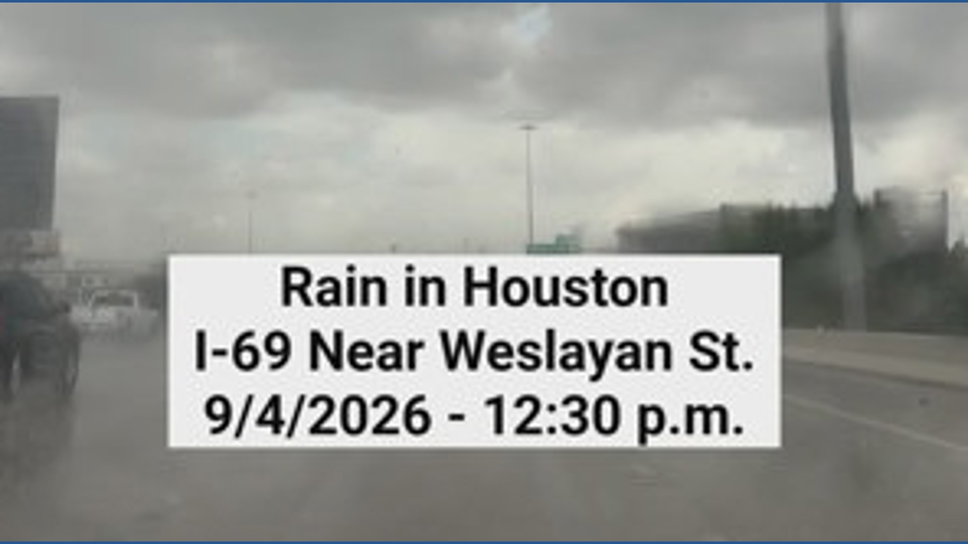 Rain falls in Houston, Texas