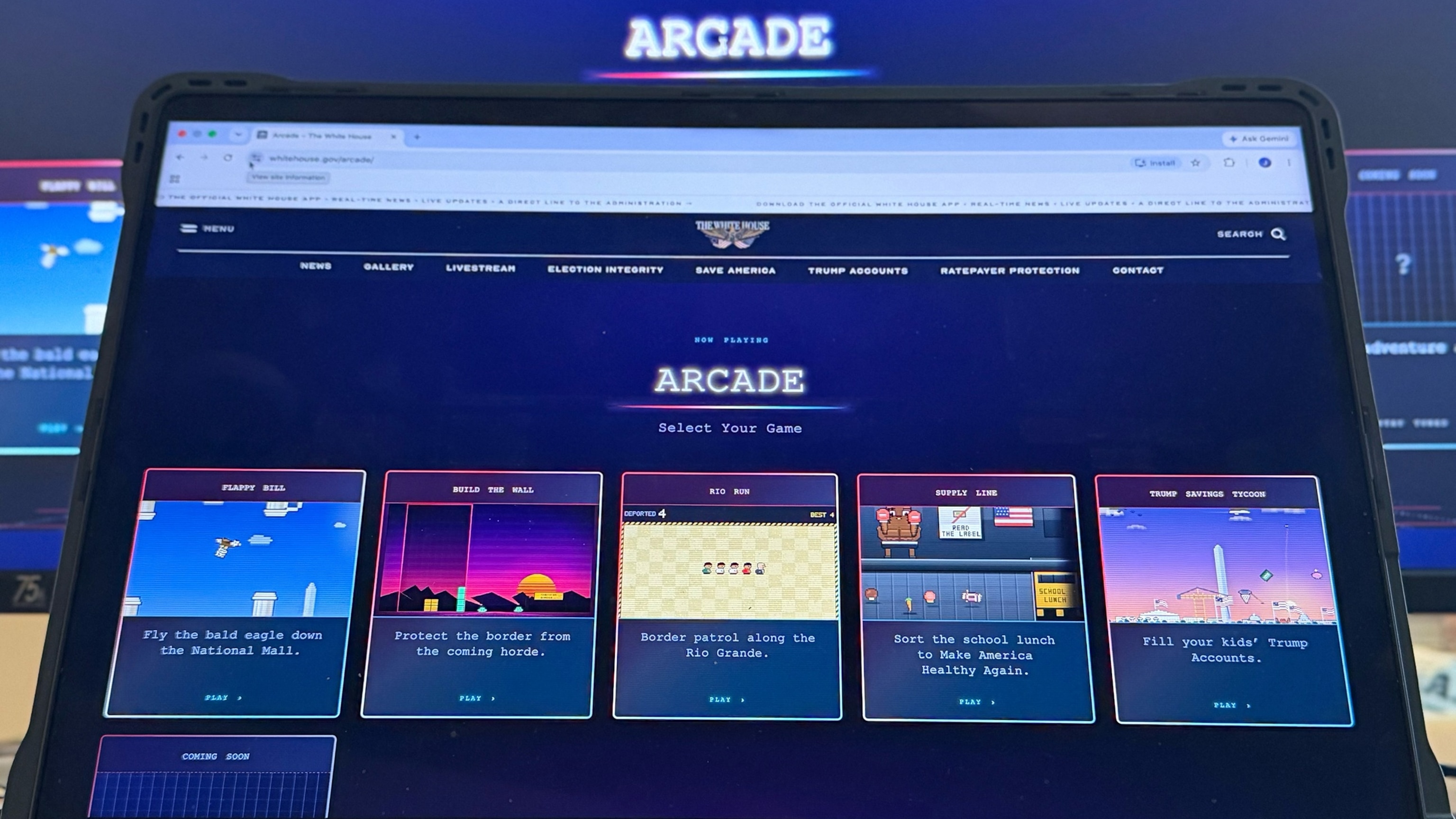White House launches Arcade.gov with game that lets players 'deport' migrants