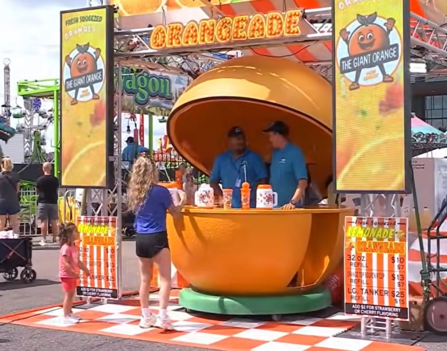Orange pride at the NYS Fair for Syracuse University's home football opener