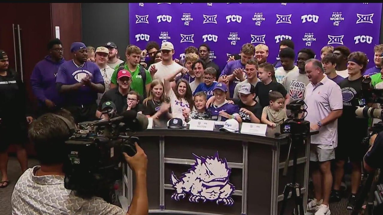 TCU football welcomes 11-year-old leukemia survivor as honorary team member